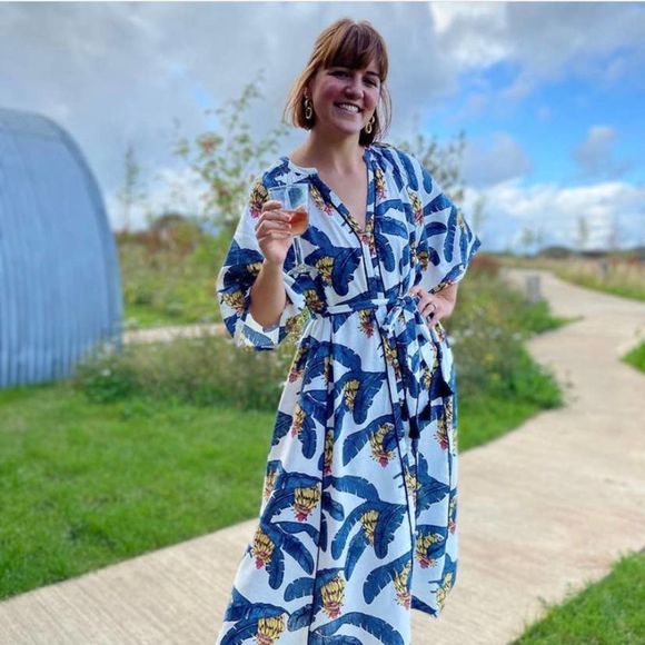 H&M DESMOND & DEMPSEY Kaftan Dress Bloggers - Picture 1 of 12